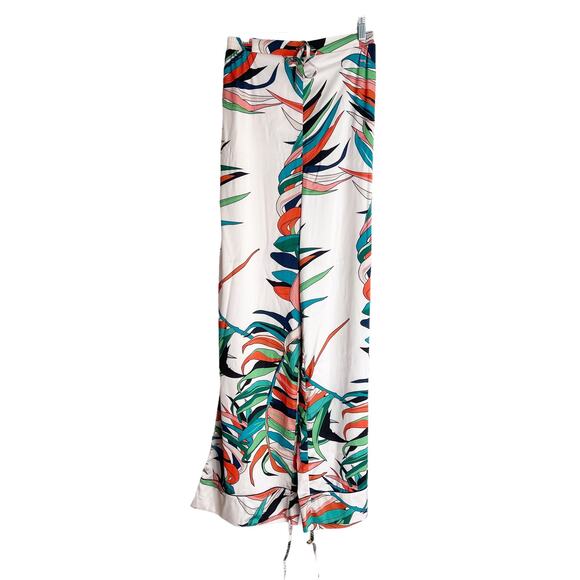 House of CB Wide Leg Pants Tropical Print Satin Bartola Pants Size S NWT - Picture 4 of 7